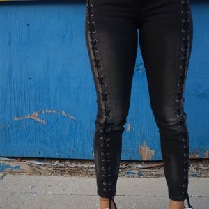Express lace-up jeans